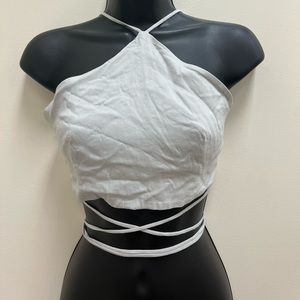 Zara Grey Tie Top XS
